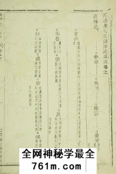 金华潭溪朱氏宗谱