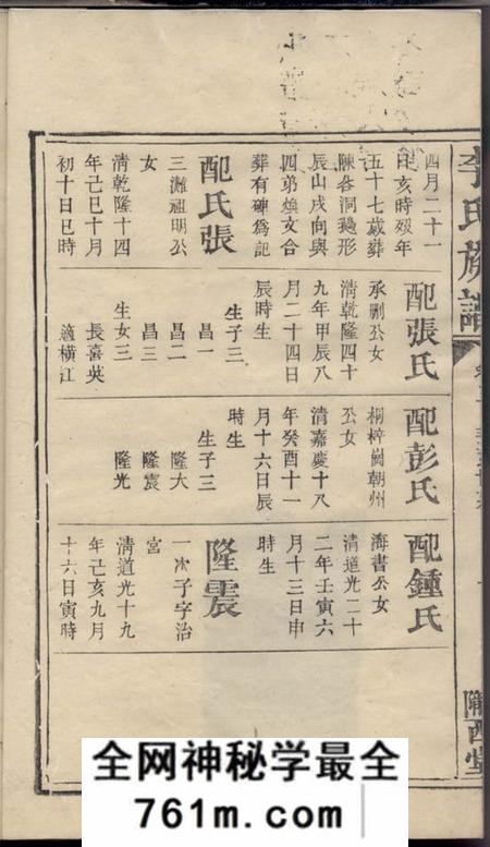 善化陇西堂李氏族谱