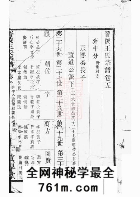 晋陵敦厚堂晋陵王氏宗谱