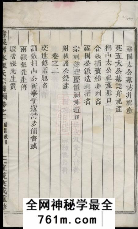 浦阳隆溪丽水张氏宗谱五卷首一卷