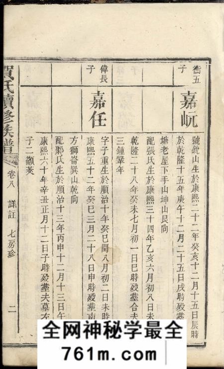 贺氏续修族谱