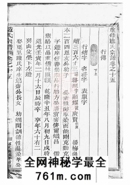 赵氏宗谱