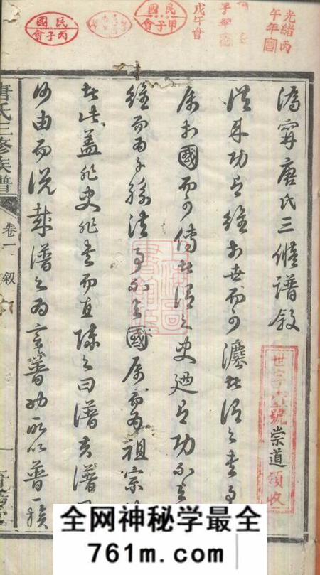 宁乡晋阳堂唐氏三修族谱