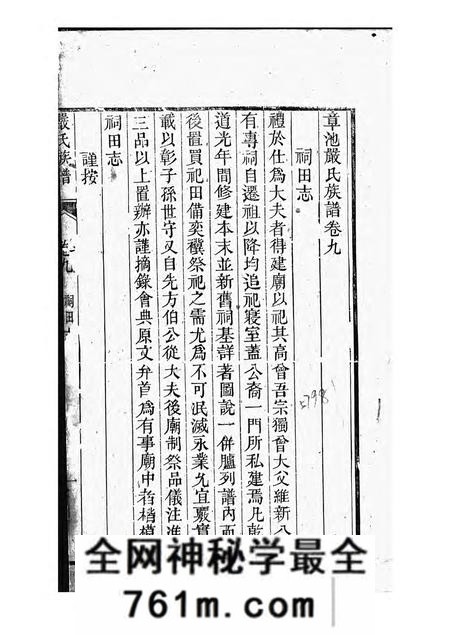 溆浦章池严氏族谱