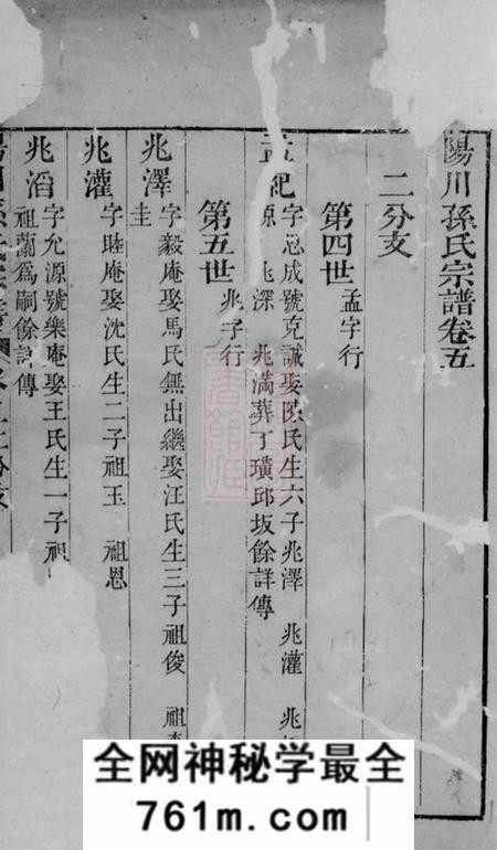 绍兴阳川孙氏宗谱