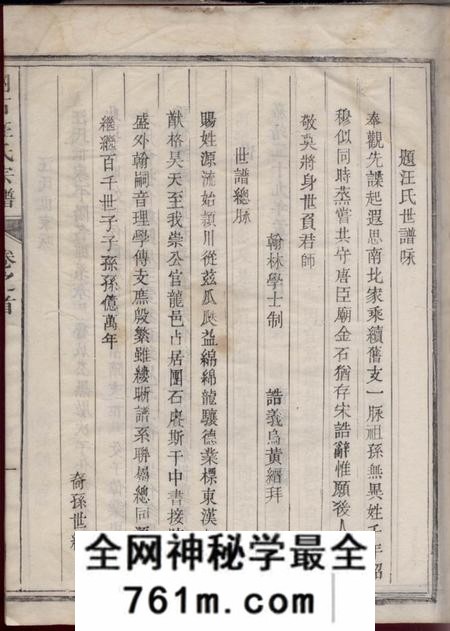 龙游团石汪氏宗谱