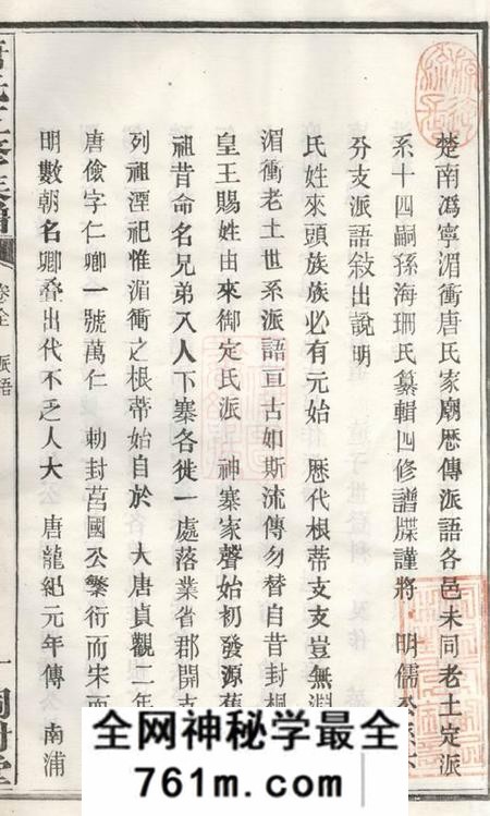 宁乡桐封堂唐氏五修族谱