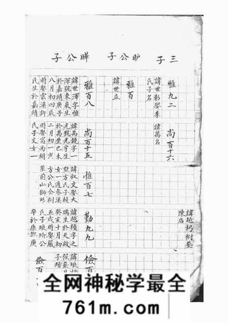 遂安狮山余氏族谱