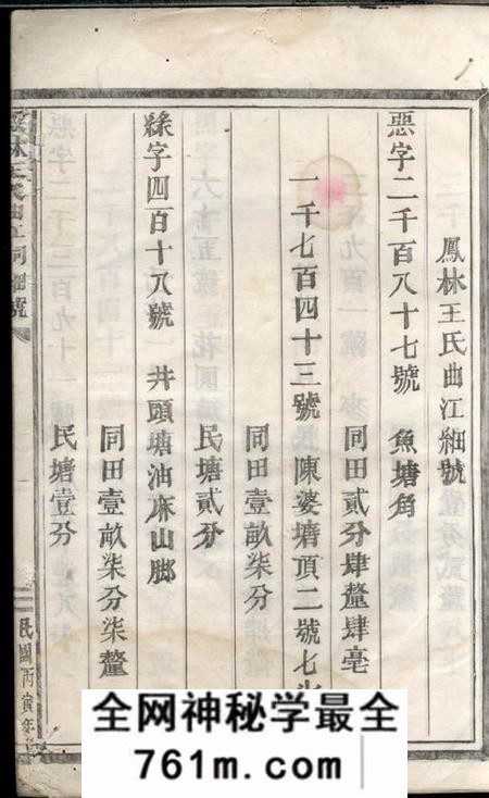 义乌凤林王氏曲江小谱不分卷