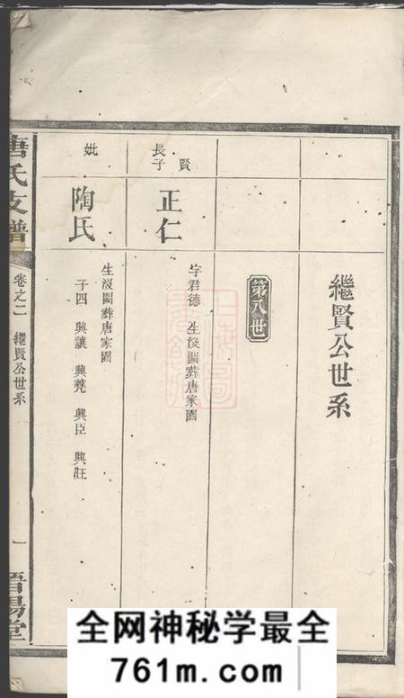 湖南晋阳堂唐氏支谱