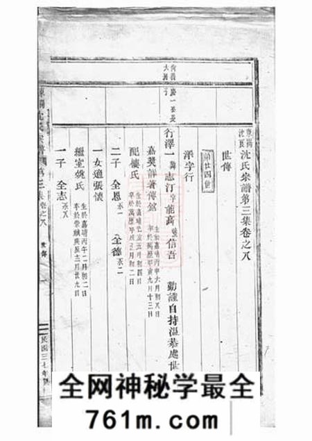 东阳东阳沈良沈氏宗谱