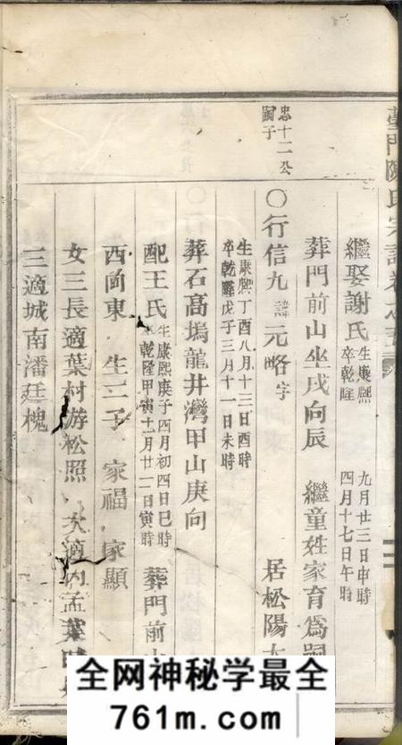 缙云台门陈氏宗谱