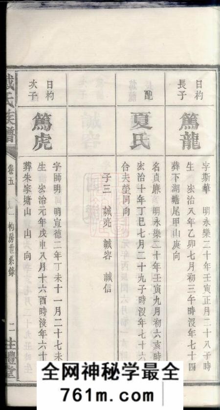 宁乡盰礼堂沩宁戴氏四修族谱十二卷