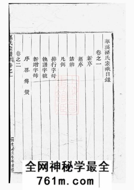 永康华溪孙氏家乘十七卷
