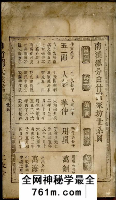 萍乡仁本堂白竹刘氏族谱