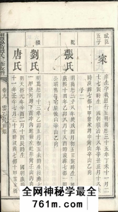 湘潭湘潭学前谭氏三修支谱