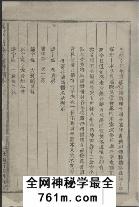 暨阳暨阳峡岭吴氏宗谱十卷