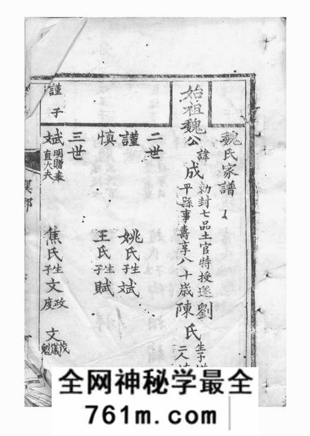 魏氏家谱不分卷