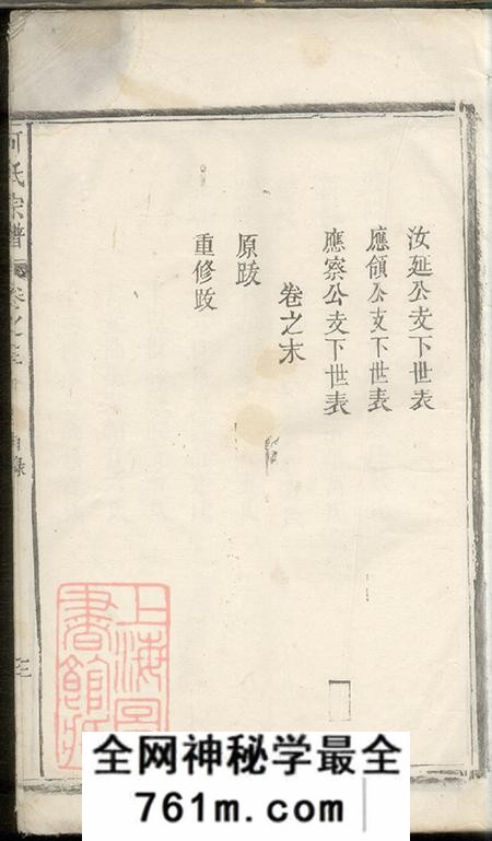 安徽太湖太湖何氏家谱六卷首一卷末一卷