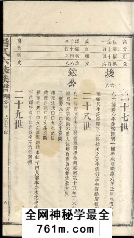 长沙詹氏六修族谱