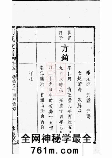 湘潭冰砲堂中湘刘氏支谱
