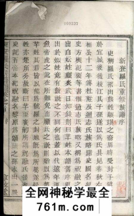 东安惇叙堂东安罗氏宗谱九卷首一卷