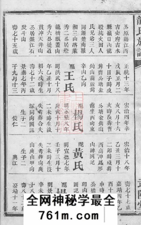 湘阴武陵堂龙氏族谱