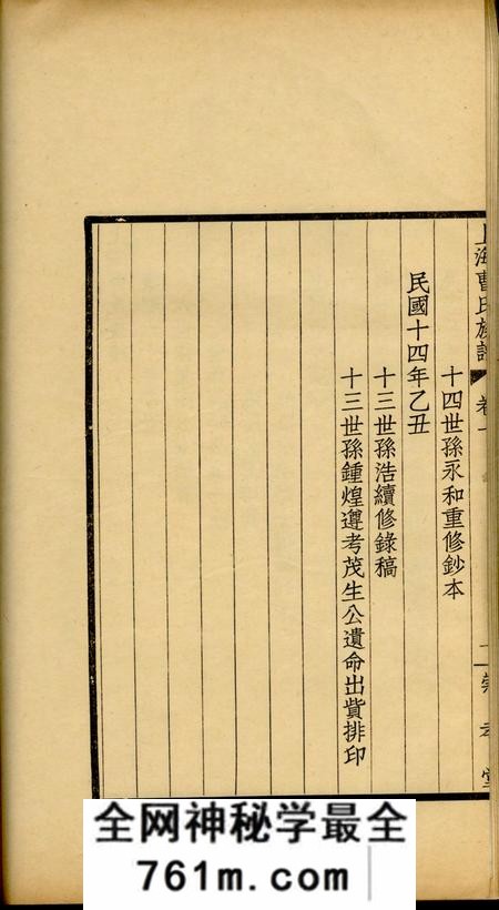 上海崇孝堂上海曹氏族谱四卷