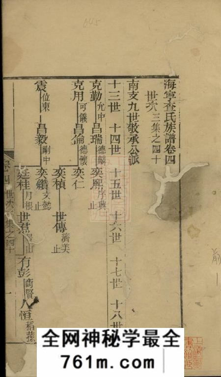 海宁海宁查氏族谱