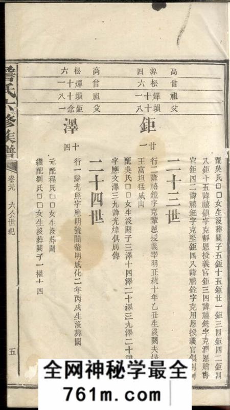 长沙詹氏六修族谱