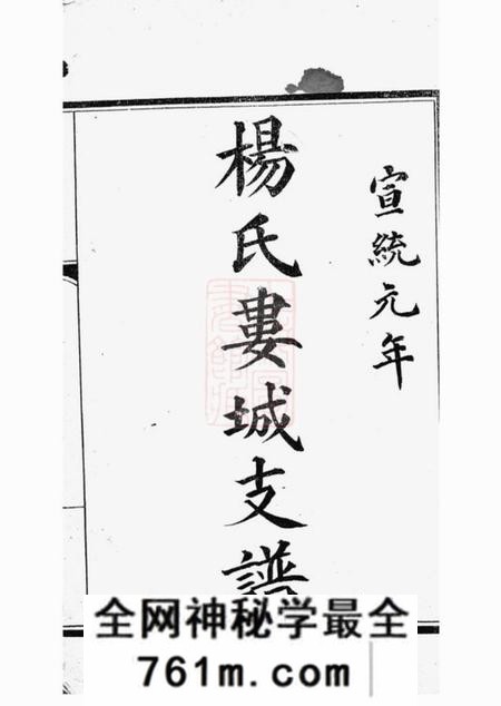 娄县杨氏娄城支谱不分卷