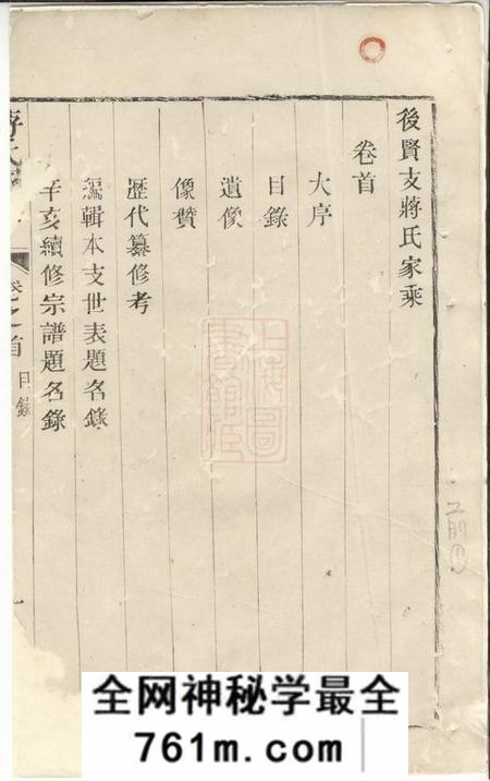 宜兴树滋堂后贤支蒋氏家乘三十二卷首一卷末一卷