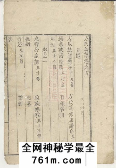 临湘等玉粹堂方氏族谱三十五卷首一卷