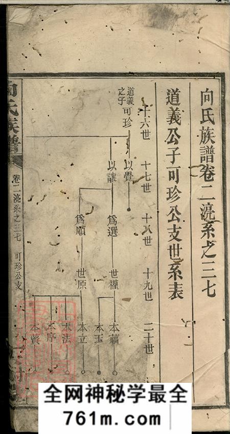 湖南大耐堂向氏族谱