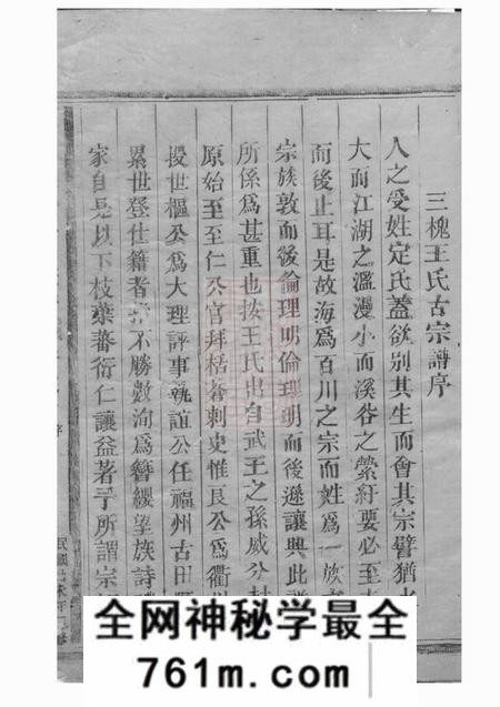 松阳冈后三槐王氏宗谱