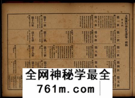 上海上海陈行秦氏支谱初稿四卷首一卷