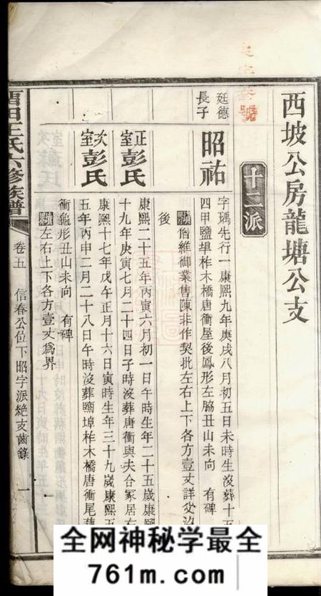 留田王氏六修族谱
