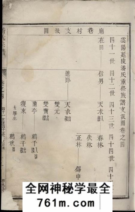 云阳云阳延陵潘氏重修族谱