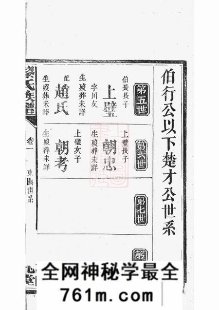 [出版地不祥]京兆堂黎氏族谱