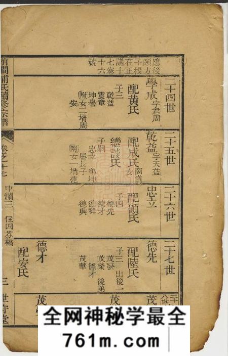 无锡世守堂前涧浦氏续修宗谱