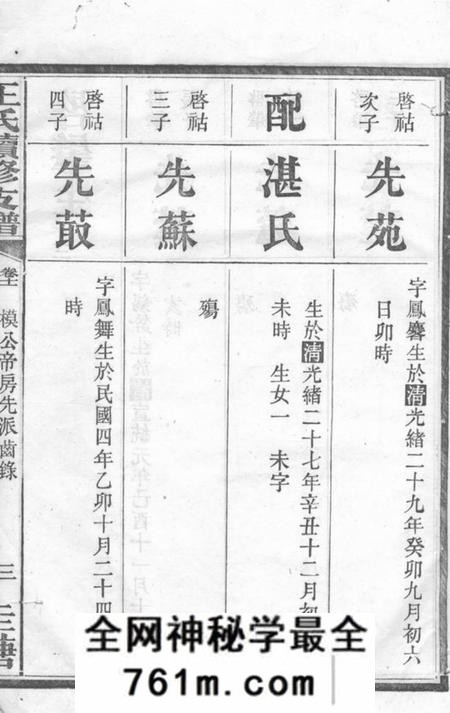 长沙长沙圭塘王氏第三房续修支谱