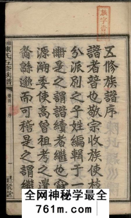 湖南星聚堂湘衡陈氏五修族谱二十一卷首三卷
