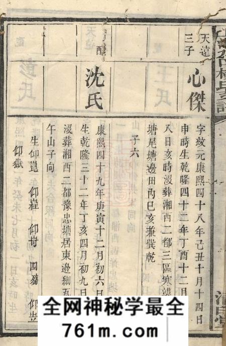 湘乡清白堂上湘水口杨氏支谱
