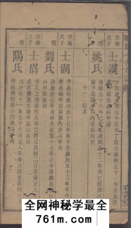 湖南存着堂旷氏七修族谱