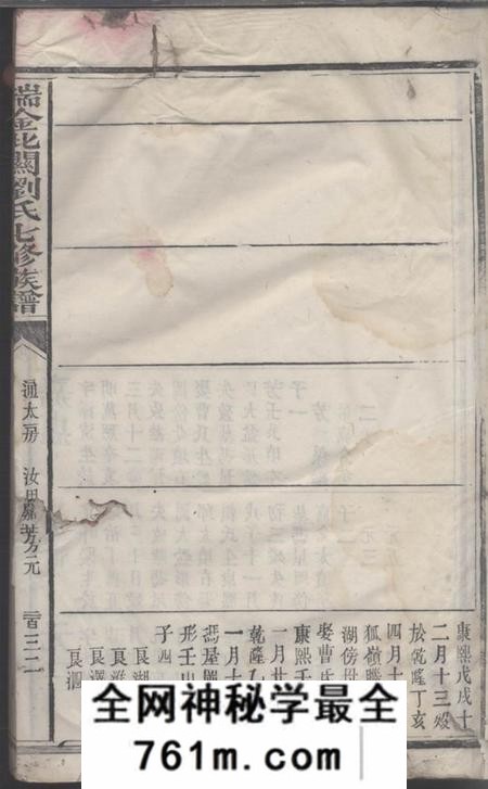 瑞金瑞金北关刘氏七修族谱