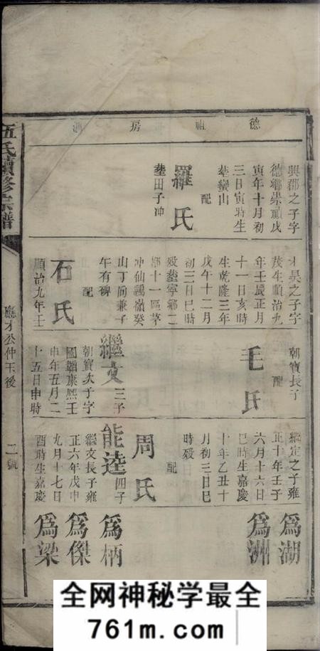 伍氏续修宗谱不分卷