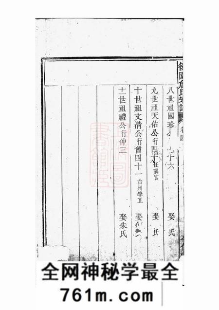 浙江衢州本仁堂后园詹氏宗谱
