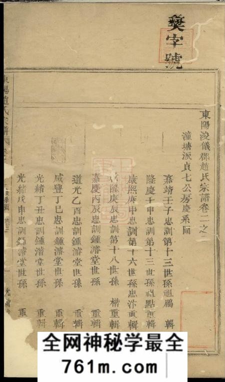 东阳东阳赵氏宗谱
