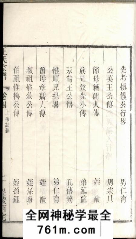 延政延政郑墅王氏宗谱