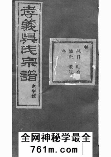 诸暨聚庆堂暨阳孝义流子里吴氏宗谱五十卷